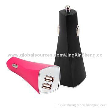 Double USB Car Chargers with 5V/2.1A Output
